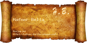 Hafner Bella névjegykártya